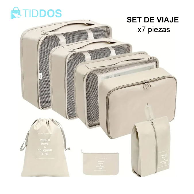 Promo 2x1 Set Bolsas Viajeras x7 Piezas